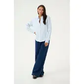 Kaffe Langarm - Hemd Regular fit Windsurfer blue