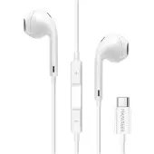 Avizar Mayaxess, USB-C Kabelkopfhörer mit Mikrofon für Galaxy S25 Plus, Weiß