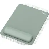 Fellowes Mauspad Breyta XL, mit Handgelenkauflage und Microban-Schutz, Gummi, L 280 x B 210 x H 17,5 mm, salbeigrün