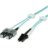 EasyLan LWL-LED-Patchkabel duplex 50/125µm OM3, LC/SC, türkis, 2 m