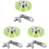 Torribaly 3Satz 200-Mm-Aluminium-Polyurethan-Industrie-Encoderrad-Messrad mit 20-Mm-Aluminium-Encoder-Montagehalterung