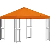 vidaXL Pavillon 3 x 3 m Orange Polyester und Stahl 190 gsm
