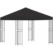 vidaXL Pavillon 3 x 3 m Anthrazit Polyester und Stahl 190 gsm