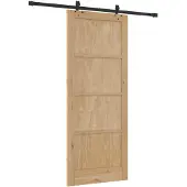 vidaXL Schiebetür Natürlich und Schwarz 86 x 211 cm