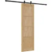 vidaXL Schiebetür Natürlich und Schwarz 61 x 198,5 cm