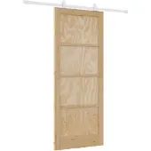 vidaXL Schiebetür Natürlich und Weiß 86 x 211 cm Massives Kiefernholz