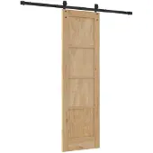 vidaXL Schiebetür ORKDAL Natürlich und Schwarz 61 x 198,5 cm