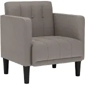 vidaXL Sessel mit Armlehnen Taupe 53 cm Stoff