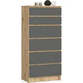 Akord Furniture Factory OP0PK-6ARTSZA001, Eiche, 6 Schublade(n), Matt, 16 mm, 51 cm, 400 mm
