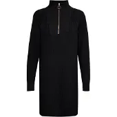 Kaffe Midikleid "Kleid KAlioa", Damen, Gr. XS, N-Gr, schwarz (schwarz deep), Obermaterial: 50% Baumwolle CO. 50% Polyacryl PAN., Kleider Midikleid