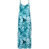 Kaffe Midikleid "Damen Kleid KAthora", Damen, Gr. 40, N-Gr, blau (teal leopard print), Obermaterial: 100% Viskose LENZING ECOVERO CV LenzEcov., Kleider Midikleid