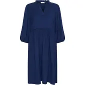 Kaffe Jerseykleid "Damen Jerseykleid KAmolly", Damen, Gr. 36, N-Gr, blau (blau depths), Obermaterial: 98% Polyester PES. 2% Elasthan EL., Kleider Jerseykleid
