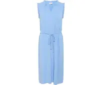 Kaffe Midikleid "Damen Kleid KAmaria", Damen, Gr. XXL, N-Gr, blau (vista blau), Obermaterial: 95% Viskose CV. 5% Elasthan EL., Kleider Midikleid