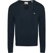 Gant Pullover V-Ausschnitt Wool Blend Navy Melange