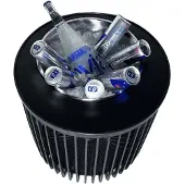 COOTAB Cooler Table Beistelltisch "4-in-1 Loungetisch mit Edelstahl-Kühler Copenhagen 45 cm schwarz", schwarz, B:45cm H:45cm, Tische, Beistelltisch, Wetterfest, Pflegeleicht, Hitzebeständig, Stapelbar