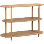 Oviala Business Hohes Regal in Holzoptik, 120 x 77 cm, helles Holz