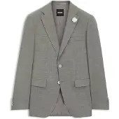 BOSS Slim-Fit Sakko aus meliertem Stretch-Gewebe Grösse 46