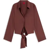 HUGO Errika 10260682 Red Langarmbluse