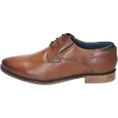 Bugatti Herren Echtleder Halbschuh Schnürer cognac, Herren:42 EU