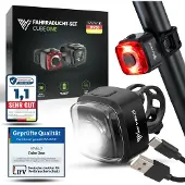 MIVELO Fahrradbeleuchtungsset Cube One LED - USB wiederaufladbar - StVZO geprüft