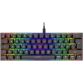 Deltaco Gaming GAM-075-DE, Kabelgebunden, USB, Mechanischer Switch, QWERTZ, RGB-LED, Schwarz