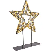 Lumineo X-MAS LED-Stern für Weihnachtsdekoration, schwarz, Micro-LEDs, 28 x 37 cm