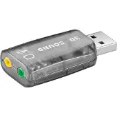 Goobay 2 x 3.5 mm, USB 2.0, Transparent, 2 x 3.5 mm, USB 2.0, Transparent