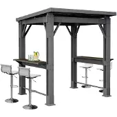 Keter Curver Garten-Grillpavillon mit Theke, Dach graphit