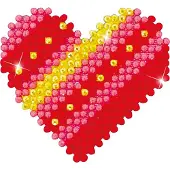 Diamond Dotz Patchwork Heart, Junge/Mädchen, Kind, Heart, Mehrfarbig, Diamond painting kit, 70 mm