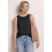 Street One Mesh-Top 2-in-1-Sommertop in Unifarben