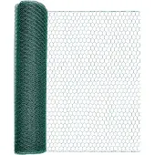 Windhager Voliere "für Hasen, Hühner und Vögel, Kleintiergeflecht" Sechseck-Geflecht, Gittergröße 1 x 10 m oder 0,5 x 10 m, grün