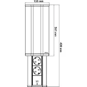 Evoline 159345000300, 2,5 m, Drinnen, Aluminium, Schwarz, Grau, 2 AC-Ausgänge, 220-240 V