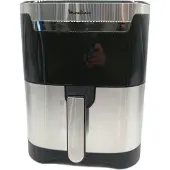 Moulinex Easy Fry & Grill XXL, Heißluftfritteuse, 6,5 l, 1,5 kg, Einzelbild, Schwarz, Edelstahl, Berührung
