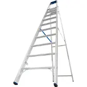 Krause Alu-Stufenstehleiter, ohne Rollen, 10 Stufen