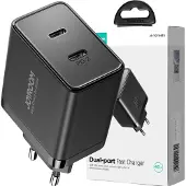 JOYROOM Kleines Schnelles Handy 2Xusb-C 40W Ladegerät Schwarz