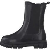 Tamaris Damen Echtleder Chelsea Boot black nappa, Damen:37 EU