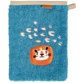 Playshoes Bademantel "Frottee-Waschhandschuhe Dschungel" in Blau | Gr.: onesize
