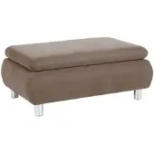 Others HOCKER Kaye Bezug Veloursstoff Metallfuß verchromt / sahara | Gr.: onesize