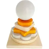 Hess Holzspielzeug Stapelturm in Natur / Orange | Gr.: onesize