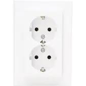 Technim 958232009 HK07 - Schutzkontaktsteckdose, 2-fach, Farbe: arktisweiß matt