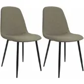CLP 2er Set Esszimmerstuhl Maryam taupe/Stoff