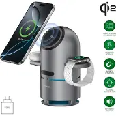 4smarts 541602, Drinnen, AC, Kabelloses Aufladen, Grau