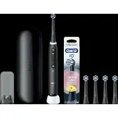 Oral-B iO 5N Schwarz + 4 Aufsteckbürsten für empfindliches Zahnfleisch
