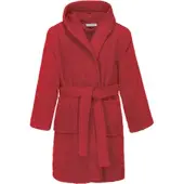Redbest Frottier Kinder-Bademantel mit Kapuze Chicago in rot | Gr.: 110/116