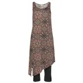 Beach time Longtop in braun-bedruckt, schwarz | Gr.: 52/54