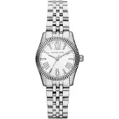 Michael Kors - Petite Lexington Damenarmbanduhr mit silbernem Zifferblatt MK3228