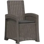 vidaXL Liegesessel Garten Rattan-Optik Hellgrau und Anthrazit PP