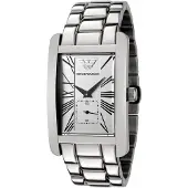 Emporio Armani AR0145 Klassische Herrenuhr mit weißem Zifferblatt
