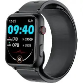 INF Smartwatch, 1,91-Zoll-Bildschirm, Blutdruck, Herzfrequenz, Blutsauerstoff Schwarz