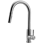 Pure.Sink Elite Steel Stream-S Küchenarmatur Edelstahl mit ausziehbarem Auslauf PS8045-02